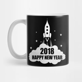 Happy New Year Rocket 2018 Year of the Dog Mug